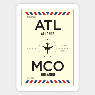 ATL to MCO Airport / Atlanta to Orlando Sticker